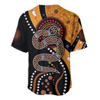 Aboriginal Snake Pattern Dot Art Baseball Jersey