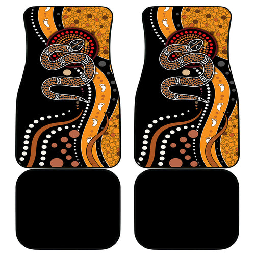 Aboriginal Snake Pattern Dot Art Car Mats