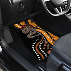 Aboriginal Snake Pattern Dot Art Car Mats