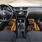 Aboriginal Snake Pattern Dot Art Car Mats