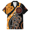 Aboriginal Snake Pattern Dot Art Family Matching Mermaid Dress and Hawaiian Shirt