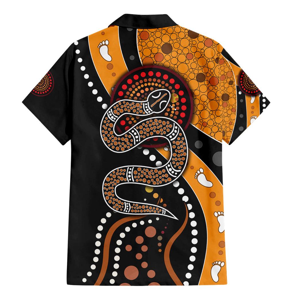 Aboriginal Snake Pattern Dot Art Family Matching Mermaid Dress and Hawaiian Shirt