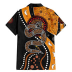 Aboriginal Snake Pattern Dot Art Family Matching Mermaid Dress and Hawaiian Shirt