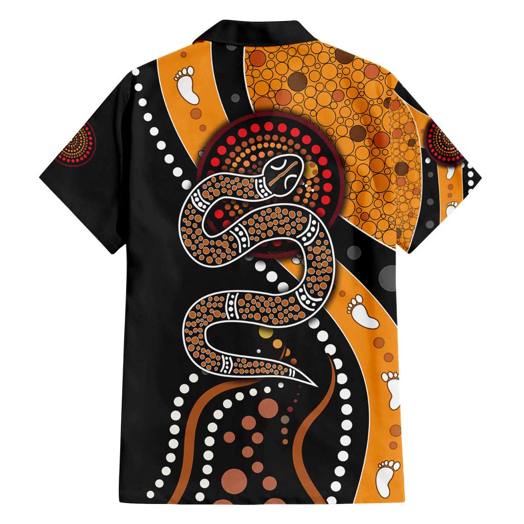 Aboriginal Snake Pattern Dot Art Family Matching Puletasi and Hawaiian Shirt