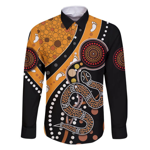 Aboriginal Snake Pattern Dot Art Family Matching Summer Maxi Dress and Hawaiian Shirt