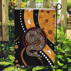 Aboriginal Snake Pattern Dot Art Garden Flag