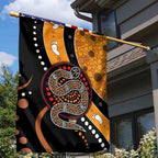 Aboriginal Snake Pattern Dot Art Garden Flag