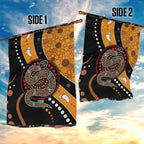 Aboriginal Snake Pattern Dot Art Garden Flag