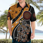 Aboriginal Snake Pattern Dot Art Hawaiian Shirt