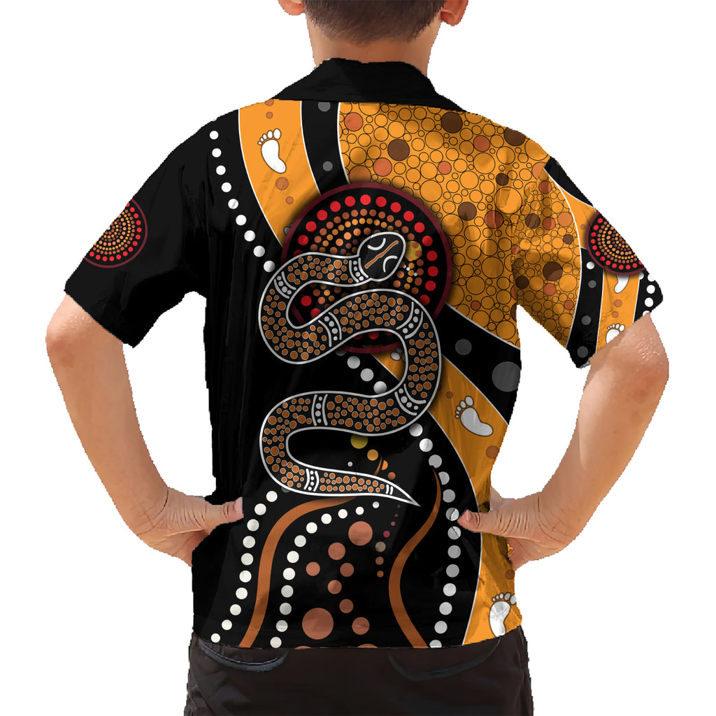 Aboriginal Snake Pattern Dot Art Hawaiian Shirt