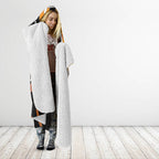 Aboriginal Snake Pattern Dot Art Hooded Blanket