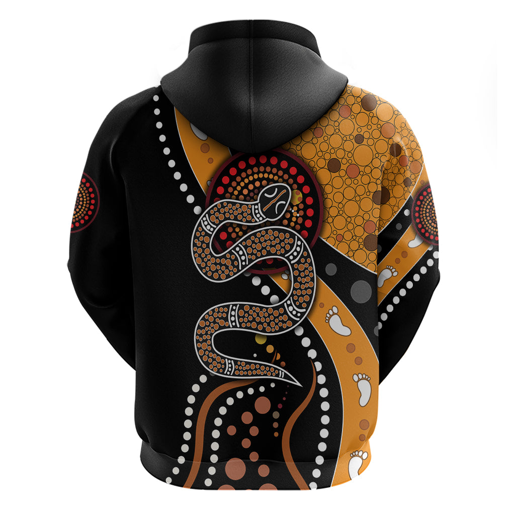 Aboriginal Snake Pattern Dot Art Hoodie
