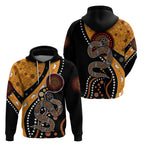 Aboriginal Snake Pattern Dot Art Hoodie