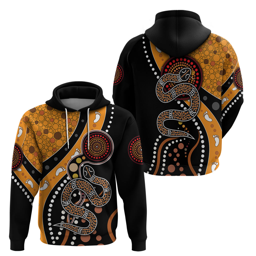 Aboriginal Snake Pattern Dot Art Hoodie