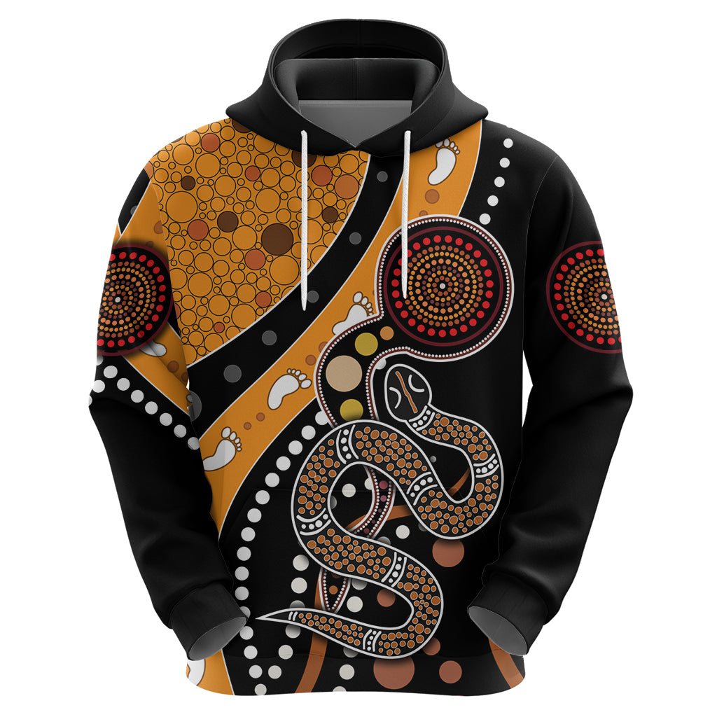 Aboriginal Snake Pattern Dot Art Hoodie