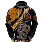Aboriginal Snake Pattern Dot Art Hoodie