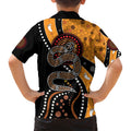 Aboriginal Snake Pattern Dot Art Kid Hawaiian Shirt