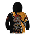 Aboriginal Snake Pattern Dot Art Kid Hoodie