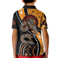 Aboriginal Snake Pattern Dot Art Kid Polo Shirt