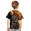 Aboriginal Snake Pattern Dot Art Kid T Shirt