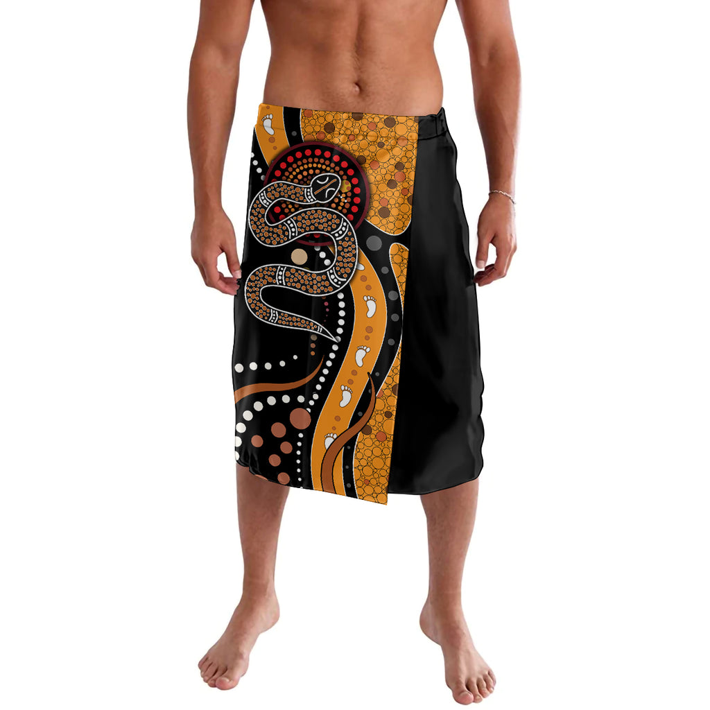 Aboriginal Snake Pattern Dot Art Lavalava