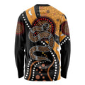 Aboriginal Snake Pattern Dot Art Long Sleeve Shirt