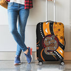 Aboriginal Snake Pattern Dot Art Luggage Cover