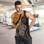 Aboriginal Snake Pattern Dot Art Men Tank Top