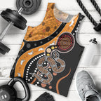 Aboriginal Snake Pattern Dot Art Men Tank Top