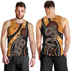 Aboriginal Snake Pattern Dot Art Men Tank Top