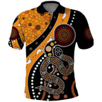 Aboriginal Snake Pattern Dot Art Polo Shirt