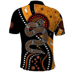 Aboriginal Snake Pattern Dot Art Polo Shirt