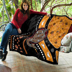 Aboriginal Snake Pattern Dot Art Quilt