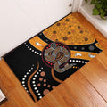 Aboriginal Snake Pattern Dot Art Rubber Doormat