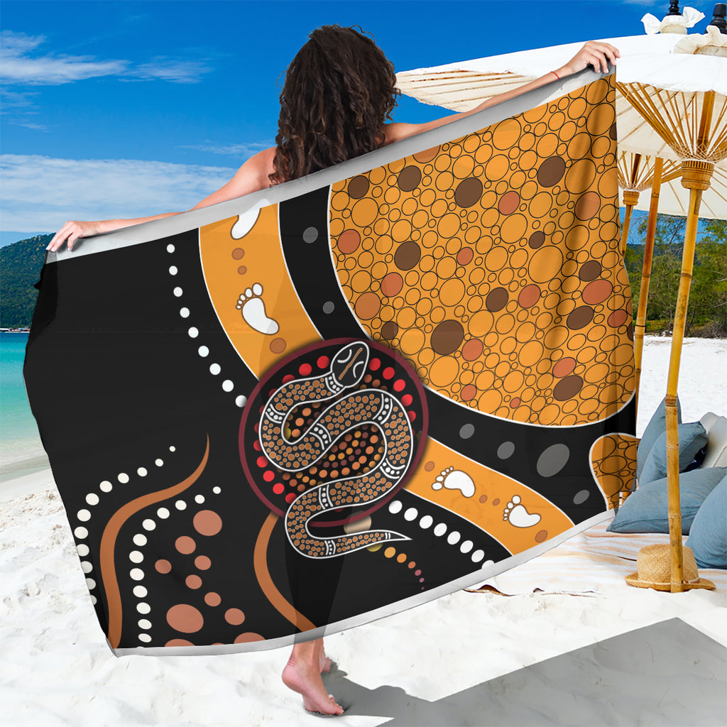 Aboriginal Snake Pattern Dot Art Sarong