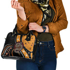 Aboriginal Snake Pattern Dot Art Shoulder Handbag