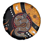 Aboriginal Snake Pattern Dot Art Spare Tire Cover