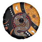Aboriginal Snake Pattern Dot Art Spare Tire Cover