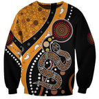 Aboriginal Snake Pattern Dot Art Sweatshirt