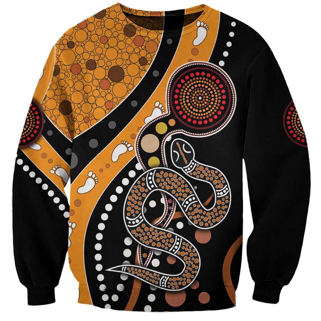 Aboriginal Snake Pattern Dot Art Sweatshirt