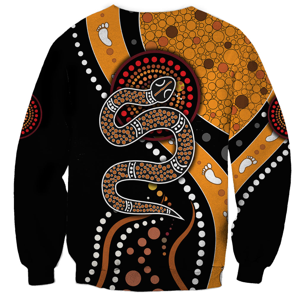 Aboriginal Snake Pattern Dot Art Sweatshirt