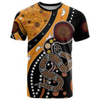 Aboriginal Snake Pattern Dot Art T Shirt