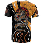 Aboriginal Snake Pattern Dot Art T Shirt