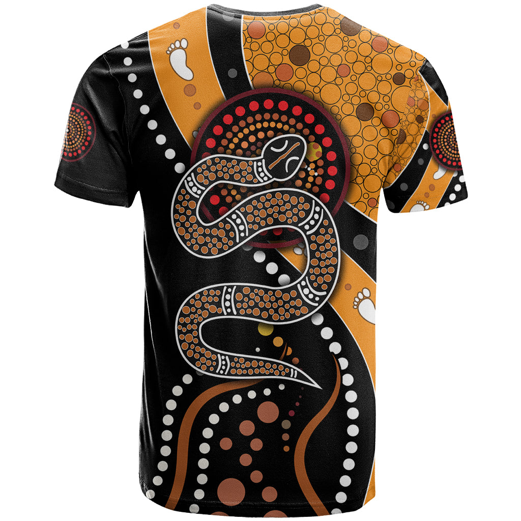 Aboriginal Snake Pattern Dot Art T Shirt
