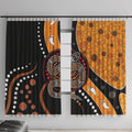 Aboriginal Snake Pattern Dot Art Window Curtain
