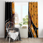 Aboriginal Snake Pattern Dot Art Window Curtain