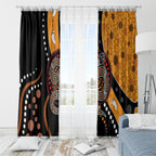 Aboriginal Snake Pattern Dot Art Window Curtain