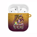 Personalized Brisbane Broncos AirPods Case Easter Mascot - Colorful Eggs Cartoon Style