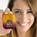 Personalized Brisbane Broncos AirPods Case Easter Mascot - Colorful Eggs Cartoon Style