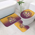 Personalized Brisbane Broncos Bathroom Set Easter Mascot - Colorful Eggs Cartoon Style